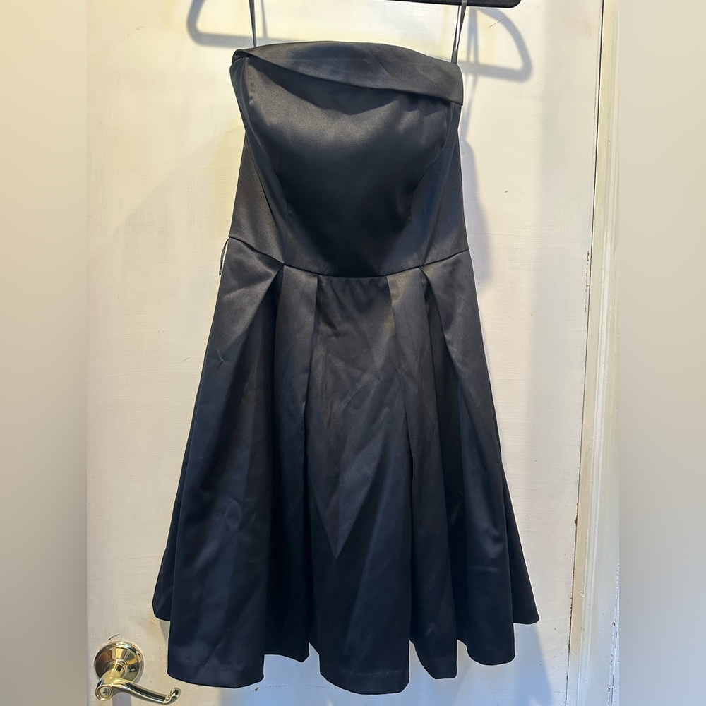 White House Black Market strapless satin dress size 4
